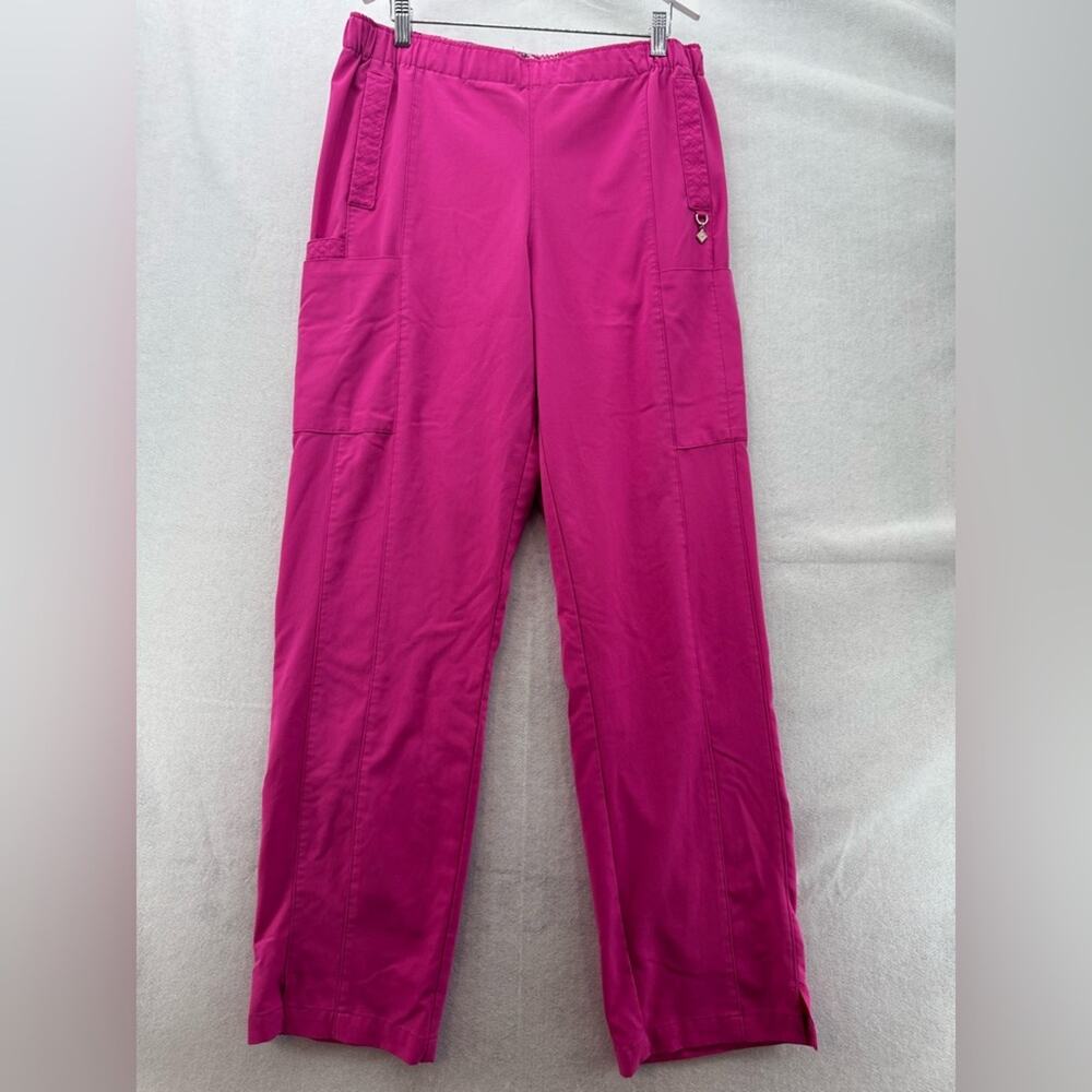 Women’s Vera Bradley Scrub Uniform Pants Pink Large Elastic/Drawstring Waist